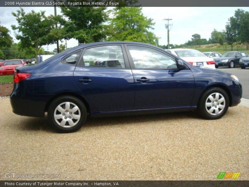 Regatta Blue Metallic / Beige 2008 Hyundai Elantra GLS Sedan