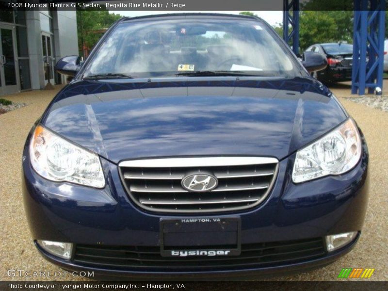 Regatta Blue Metallic / Beige 2008 Hyundai Elantra GLS Sedan