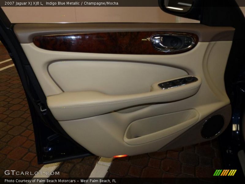 Indigo Blue Metallic / Champagne/Mocha 2007 Jaguar XJ XJ8 L