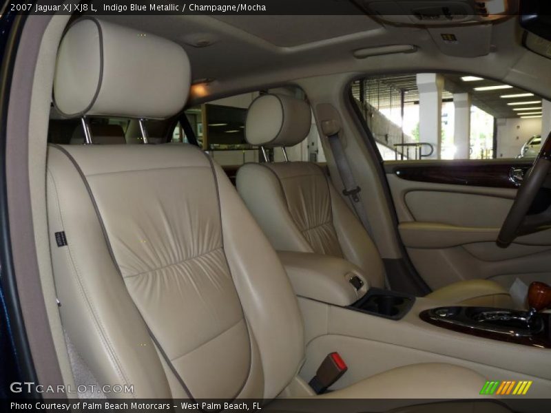 Indigo Blue Metallic / Champagne/Mocha 2007 Jaguar XJ XJ8 L