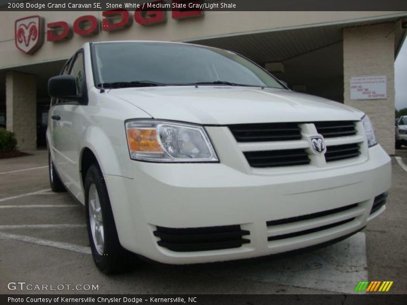 Stone White / Medium Slate Gray/Light Shale 2008 Dodge Grand Caravan SE