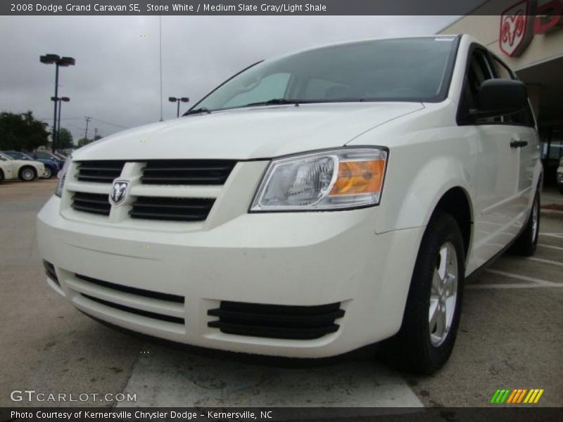 Stone White / Medium Slate Gray/Light Shale 2008 Dodge Grand Caravan SE