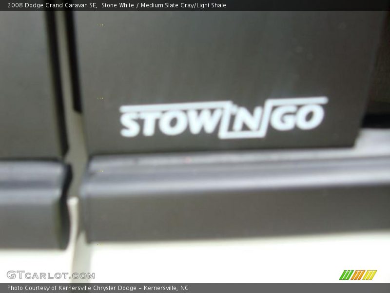 Stone White / Medium Slate Gray/Light Shale 2008 Dodge Grand Caravan SE