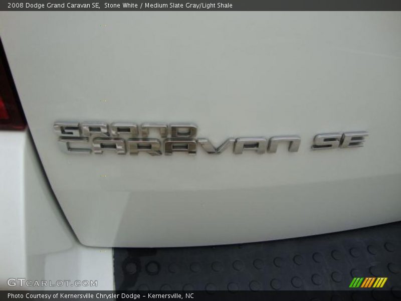 Stone White / Medium Slate Gray/Light Shale 2008 Dodge Grand Caravan SE