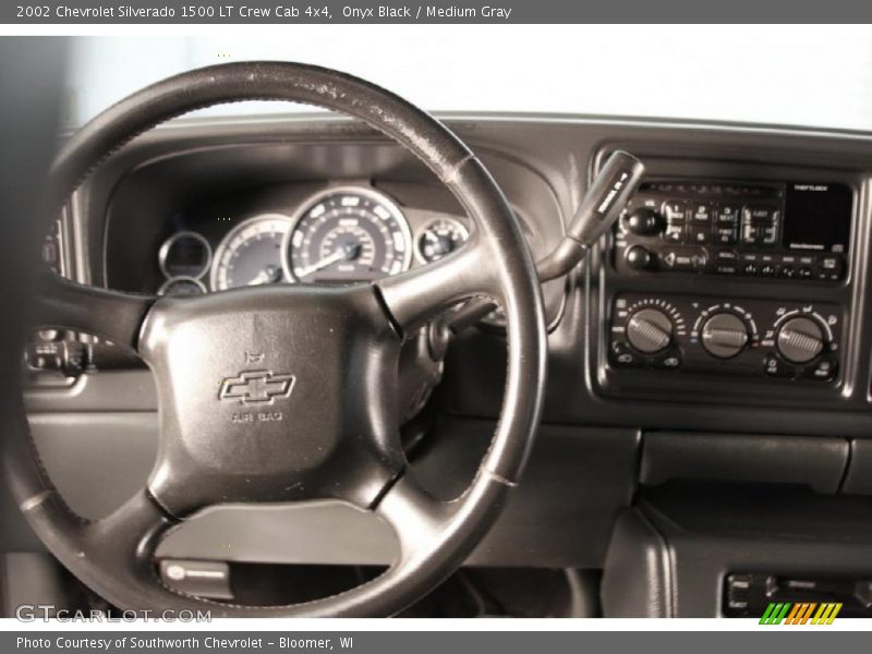 Onyx Black / Medium Gray 2002 Chevrolet Silverado 1500 LT Crew Cab 4x4