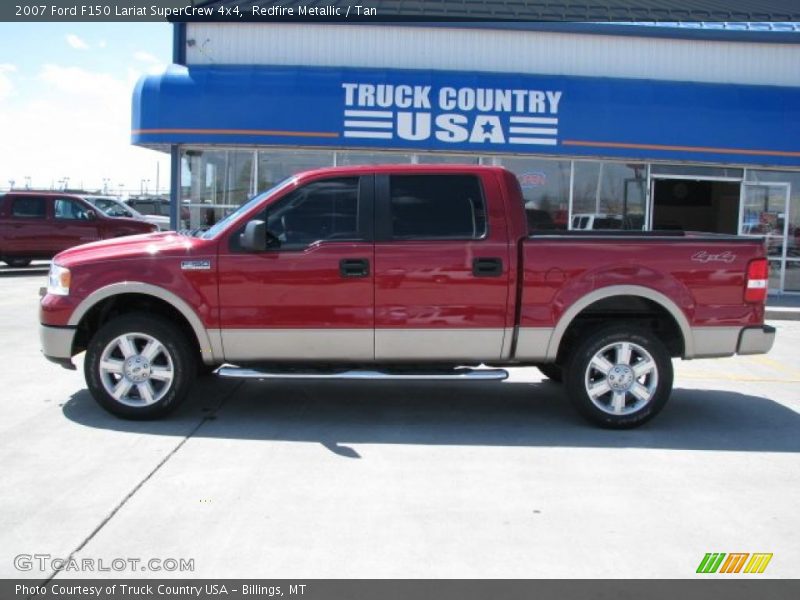 Redfire Metallic / Tan 2007 Ford F150 Lariat SuperCrew 4x4