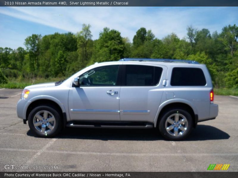 Silver Lightning Metallic / Charcoal 2010 Nissan Armada Platinum 4WD