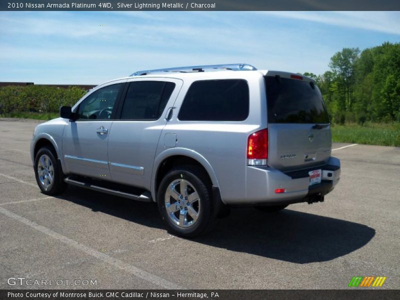 Silver Lightning Metallic / Charcoal 2010 Nissan Armada Platinum 4WD