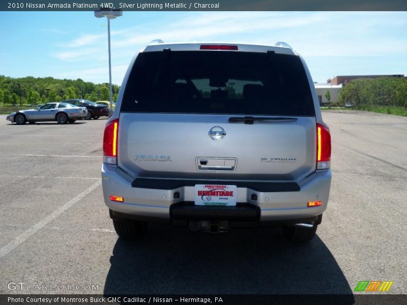 Silver Lightning Metallic / Charcoal 2010 Nissan Armada Platinum 4WD
