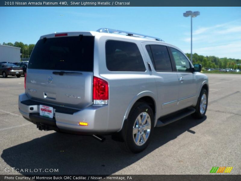 Silver Lightning Metallic / Charcoal 2010 Nissan Armada Platinum 4WD