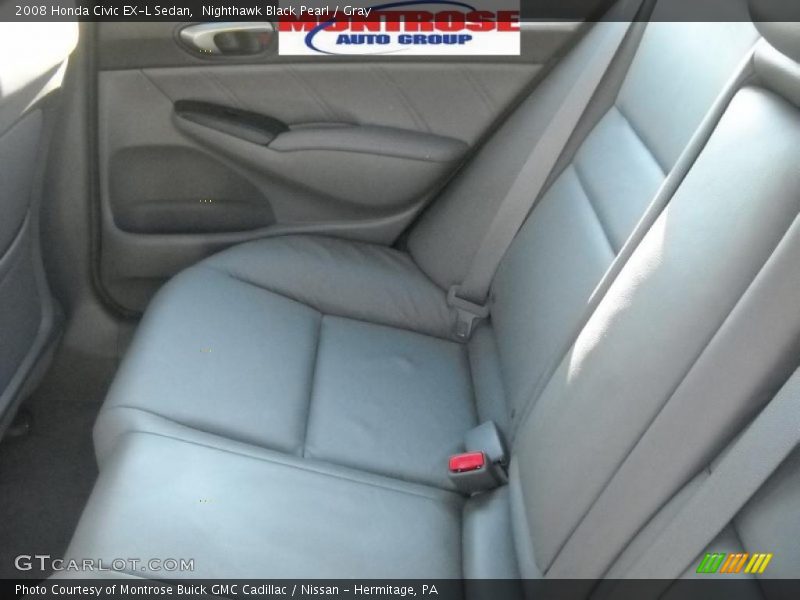 Nighthawk Black Pearl / Gray 2008 Honda Civic EX-L Sedan