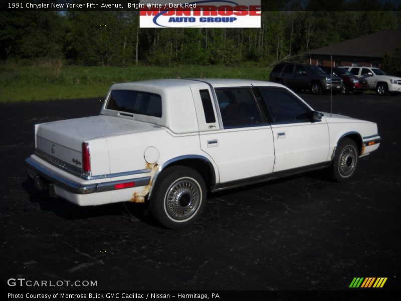 Bright White / Dark Red 1991 Chrysler New Yorker Fifth Avenue