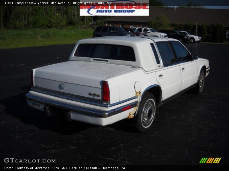 Bright White / Dark Red 1991 Chrysler New Yorker Fifth Avenue
