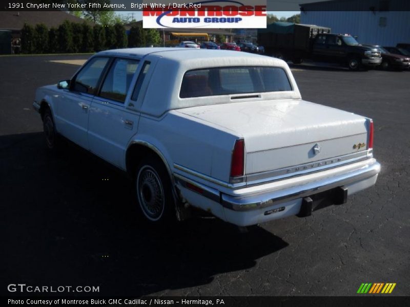 Bright White / Dark Red 1991 Chrysler New Yorker Fifth Avenue