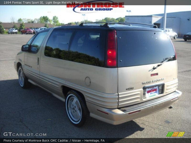 Light Beige Metallic / Beige 1994 Pontiac Trans Sport SE