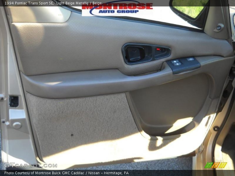 Light Beige Metallic / Beige 1994 Pontiac Trans Sport SE