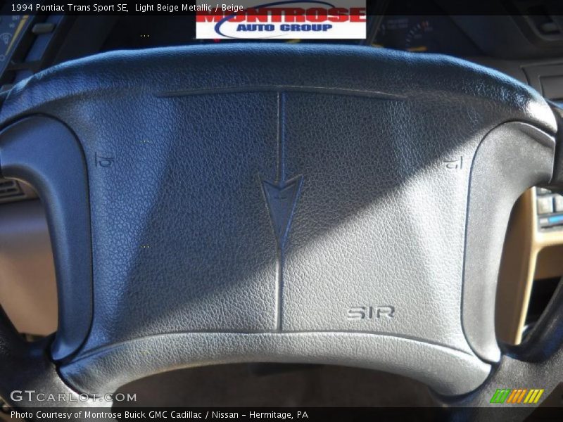 Light Beige Metallic / Beige 1994 Pontiac Trans Sport SE