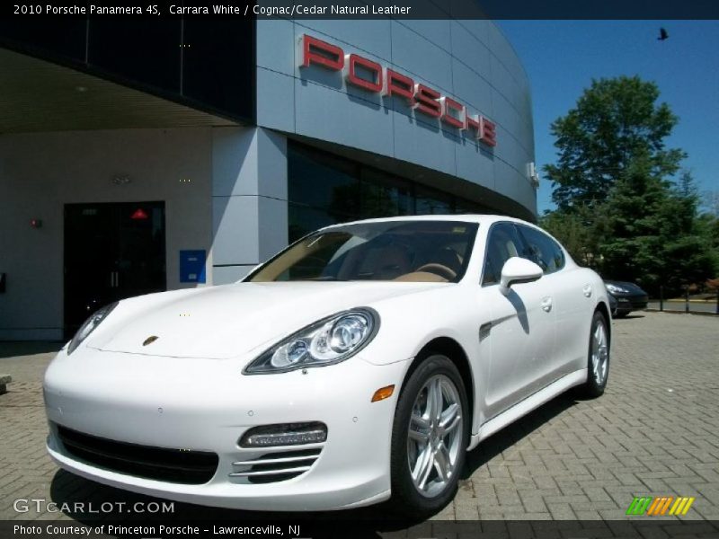 Carrara White / Cognac/Cedar Natural Leather 2010 Porsche Panamera 4S
