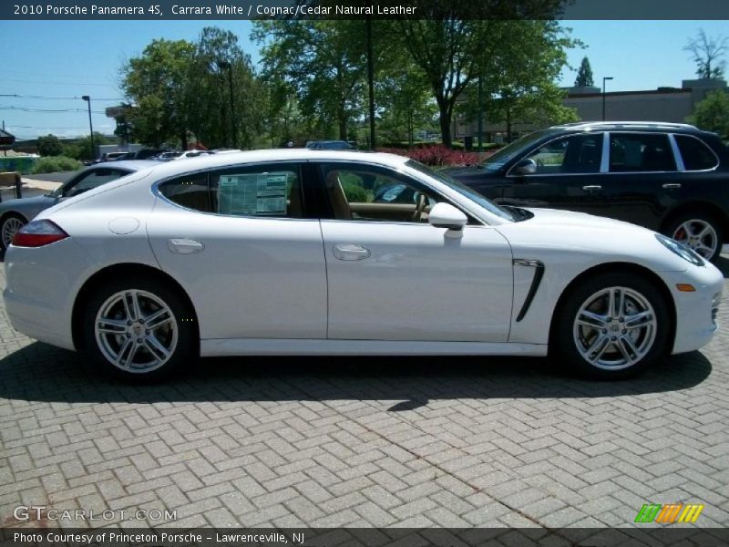 Carrara White / Cognac/Cedar Natural Leather 2010 Porsche Panamera 4S