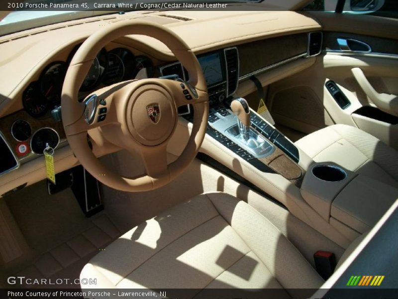 Carrara White / Cognac/Cedar Natural Leather 2010 Porsche Panamera 4S