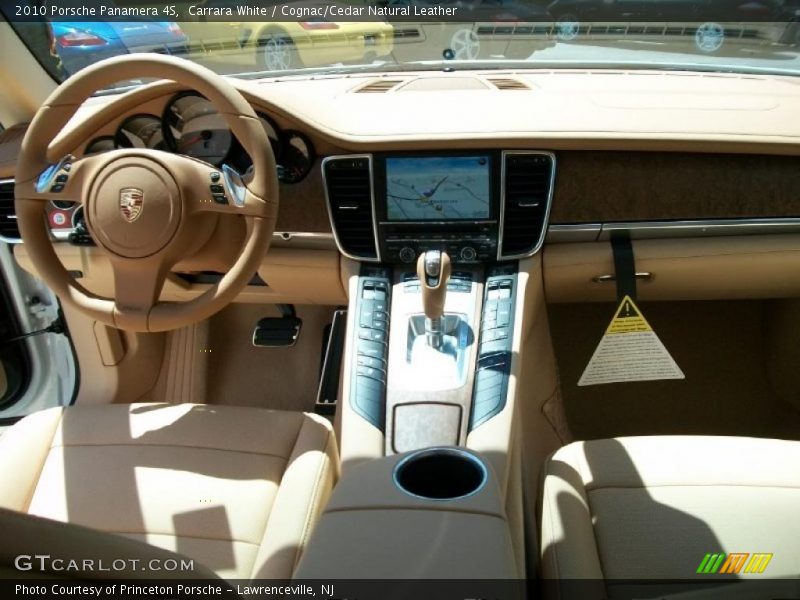 Carrara White / Cognac/Cedar Natural Leather 2010 Porsche Panamera 4S