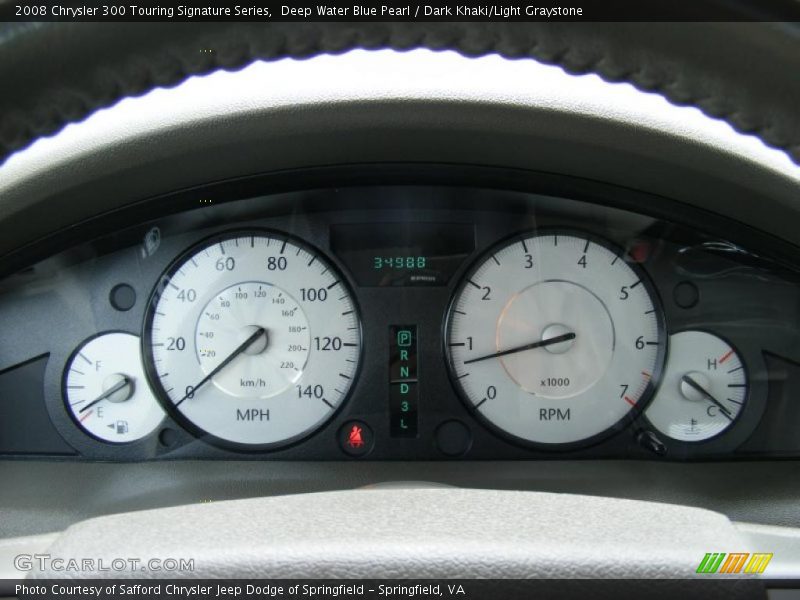 Deep Water Blue Pearl / Dark Khaki/Light Graystone 2008 Chrysler 300 Touring Signature Series