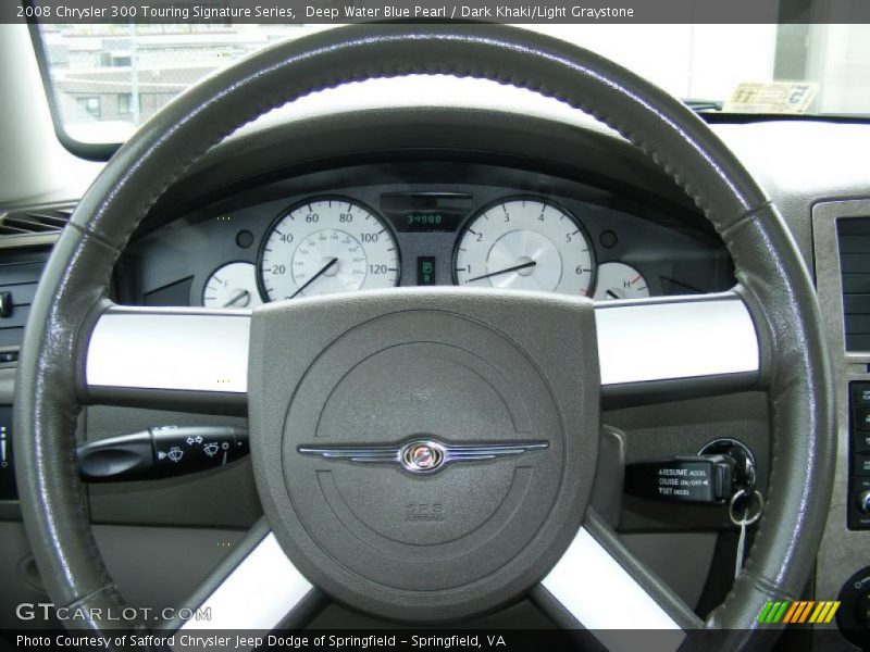 Deep Water Blue Pearl / Dark Khaki/Light Graystone 2008 Chrysler 300 Touring Signature Series