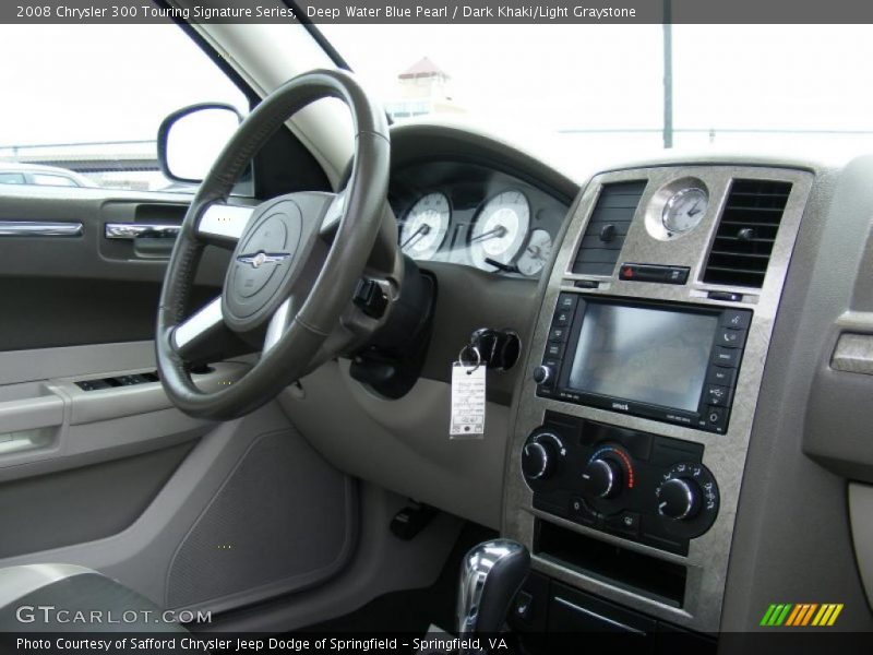 Deep Water Blue Pearl / Dark Khaki/Light Graystone 2008 Chrysler 300 Touring Signature Series