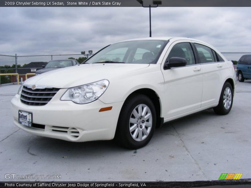 Stone White / Dark Slate Gray 2009 Chrysler Sebring LX Sedan
