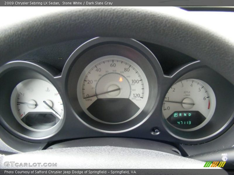 Stone White / Dark Slate Gray 2009 Chrysler Sebring LX Sedan