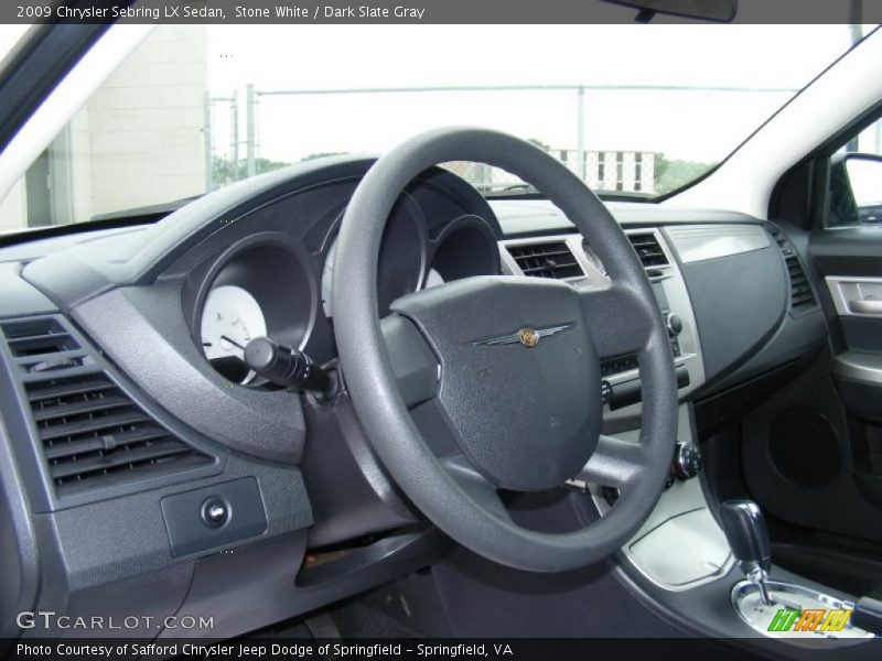 Stone White / Dark Slate Gray 2009 Chrysler Sebring LX Sedan