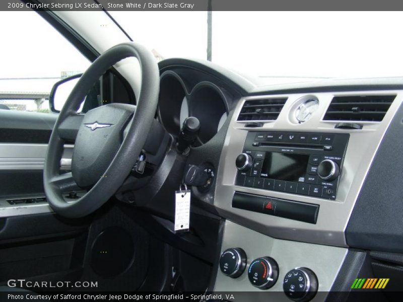 Stone White / Dark Slate Gray 2009 Chrysler Sebring LX Sedan