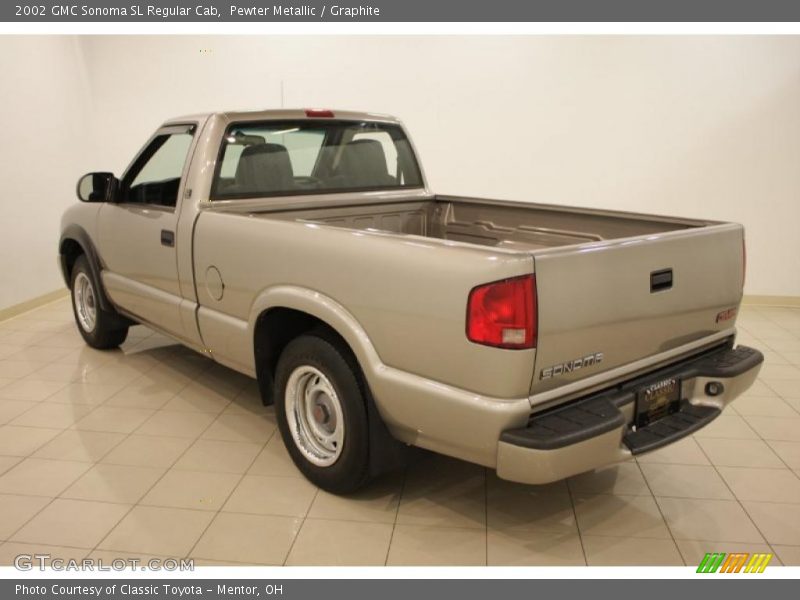 Pewter Metallic / Graphite 2002 GMC Sonoma SL Regular Cab