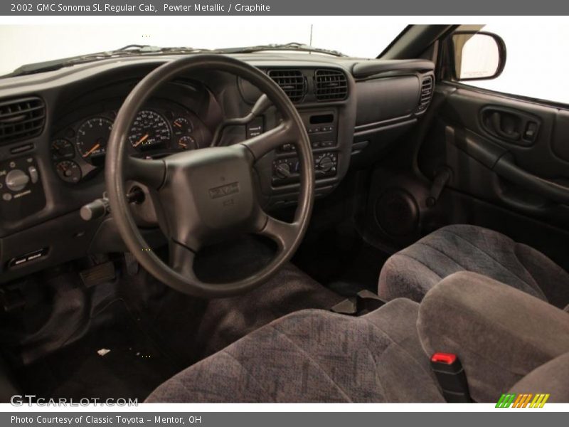 Pewter Metallic / Graphite 2002 GMC Sonoma SL Regular Cab