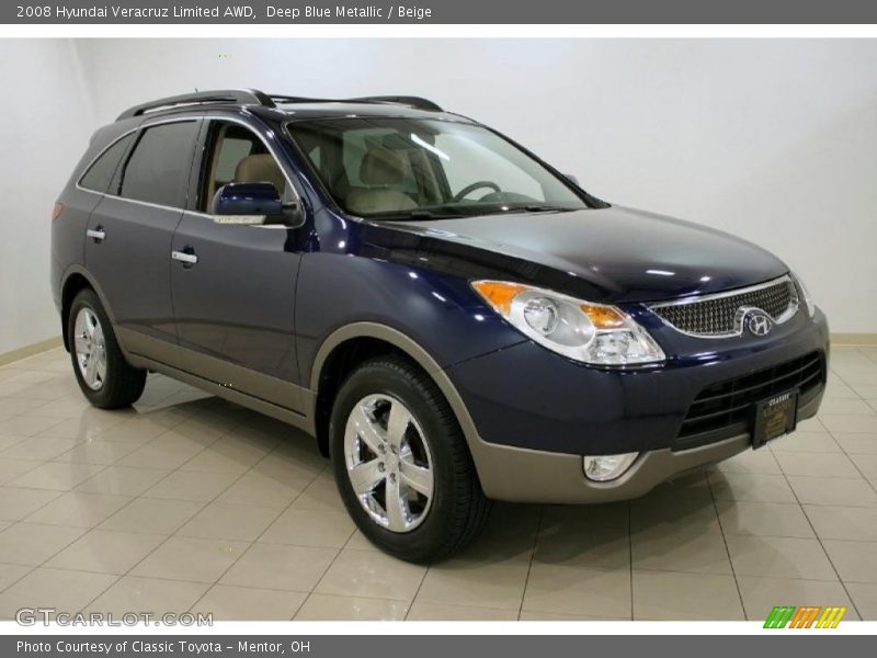 Deep Blue Metallic / Beige 2008 Hyundai Veracruz Limited AWD