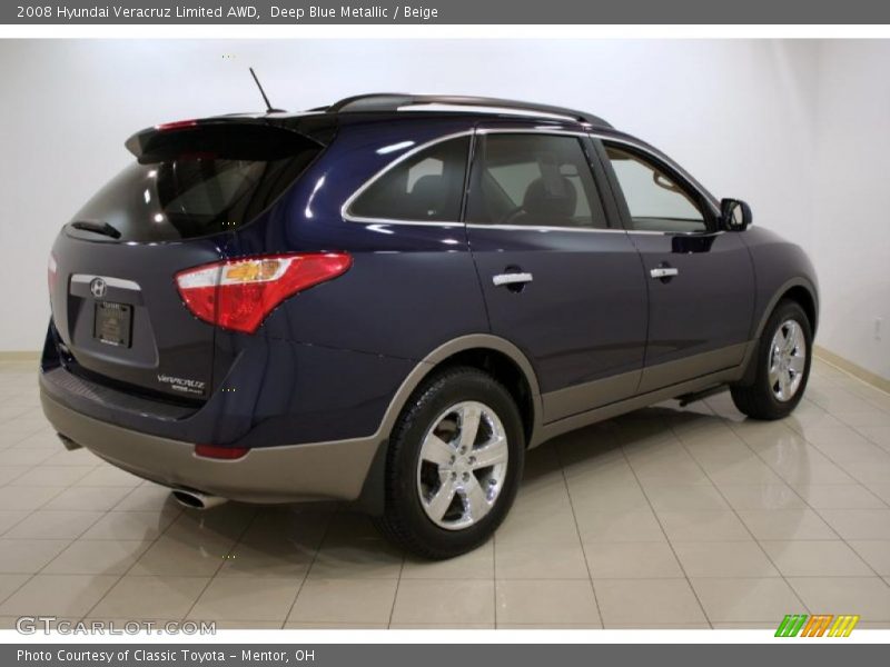 Deep Blue Metallic / Beige 2008 Hyundai Veracruz Limited AWD
