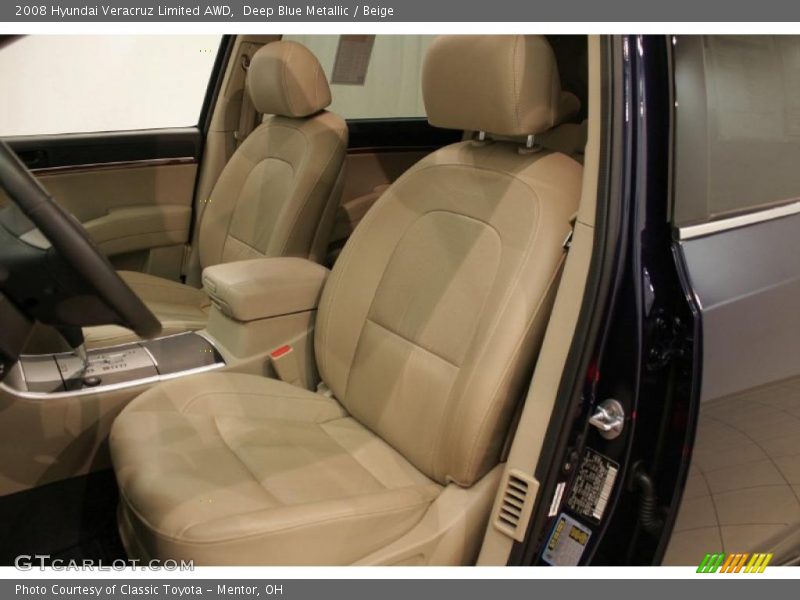 Deep Blue Metallic / Beige 2008 Hyundai Veracruz Limited AWD