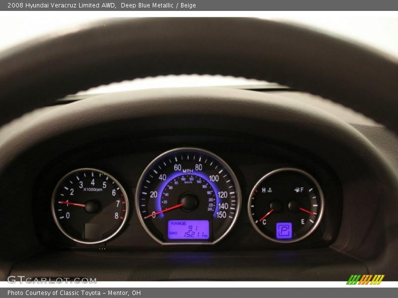 Deep Blue Metallic / Beige 2008 Hyundai Veracruz Limited AWD