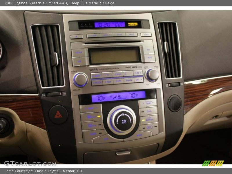 Deep Blue Metallic / Beige 2008 Hyundai Veracruz Limited AWD