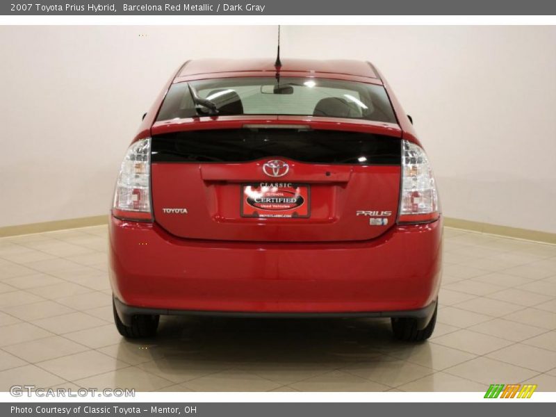 Barcelona Red Metallic / Dark Gray 2007 Toyota Prius Hybrid
