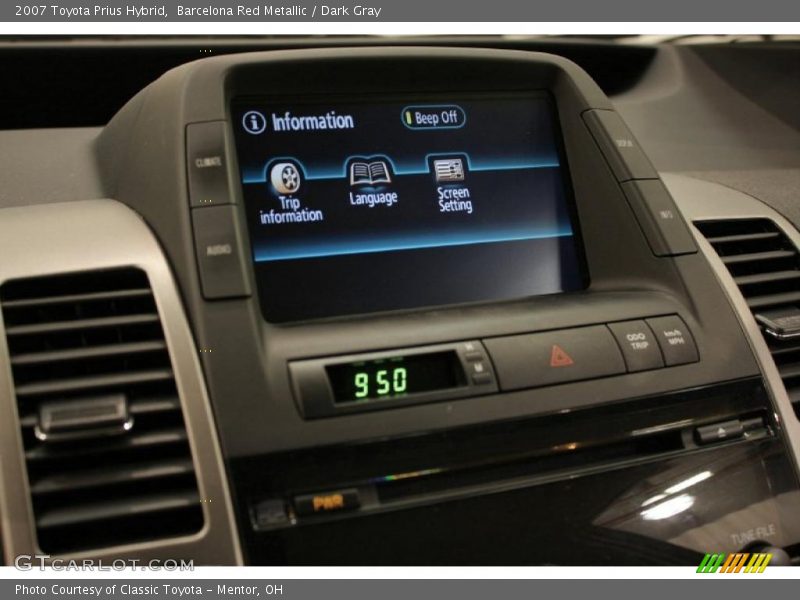 Barcelona Red Metallic / Dark Gray 2007 Toyota Prius Hybrid