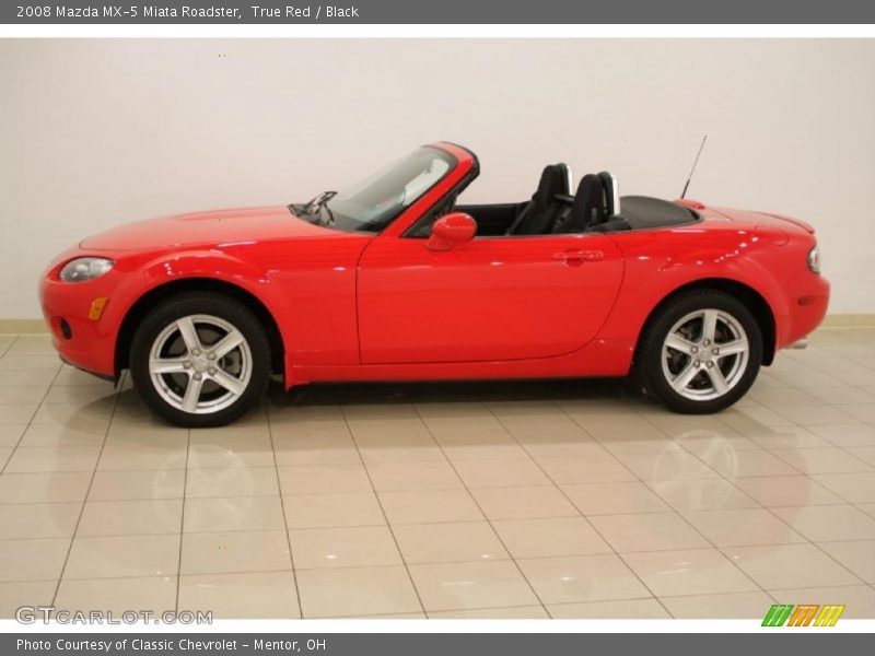 True Red / Black 2008 Mazda MX-5 Miata Roadster