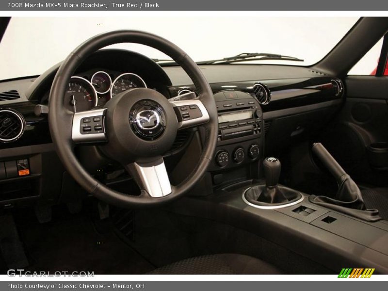 True Red / Black 2008 Mazda MX-5 Miata Roadster