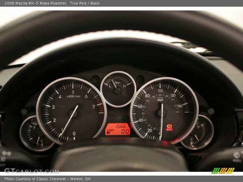 True Red / Black 2008 Mazda MX-5 Miata Roadster