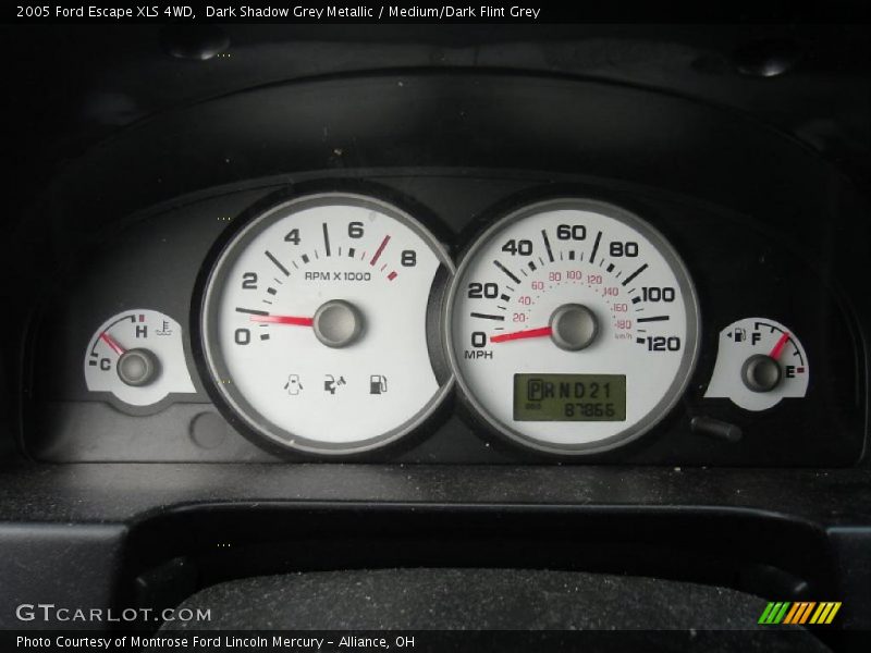 Dark Shadow Grey Metallic / Medium/Dark Flint Grey 2005 Ford Escape XLS 4WD