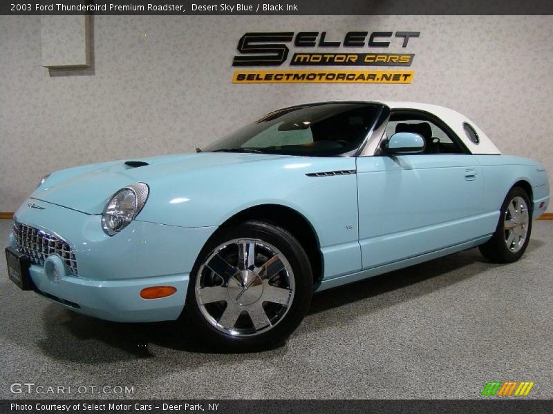 Desert Sky Blue / Black Ink 2003 Ford Thunderbird Premium Roadster