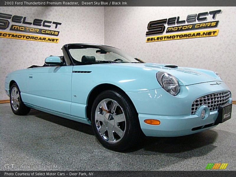 Desert Sky Blue / Black Ink 2003 Ford Thunderbird Premium Roadster