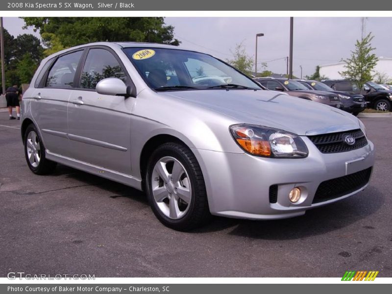 Silver / Black 2008 Kia Spectra 5 SX Wagon