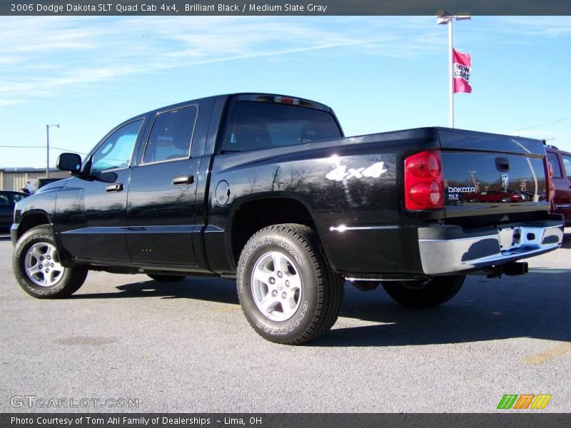 Brilliant Black / Medium Slate Gray 2006 Dodge Dakota SLT Quad Cab 4x4