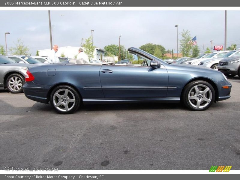 Cadet Blue Metallic / Ash 2005 Mercedes-Benz CLK 500 Cabriolet
